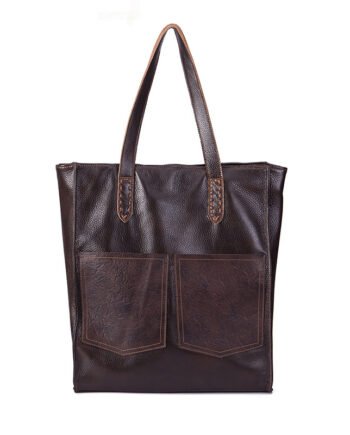 Cowhide fashion lychee handbag shoulder bag