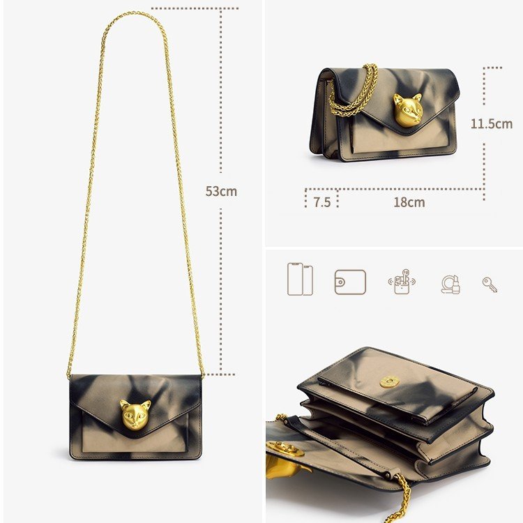 Cat Head Small Crowd Light Luxury Fashion Chain Bag