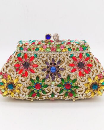 European And American Shell Type Metal Diamond Women's Evening Bag